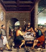 BASSANO, Jacopo Supper at Emmaus sf oil on canvas
